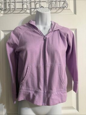 Girls' Old Navy Lavender Zip-Up Hooded Sweatshirt